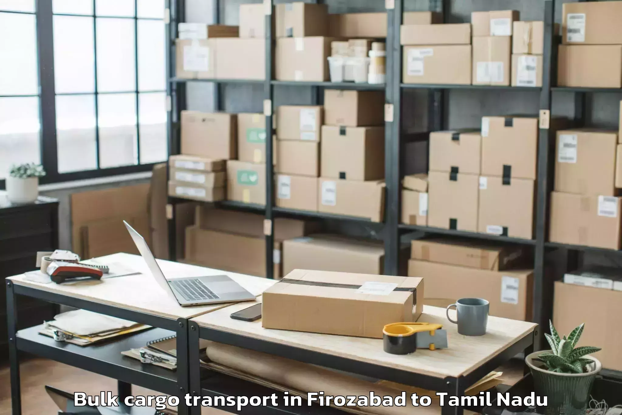 Book Firozabad to Iluppur Bulk Cargo Transport Online